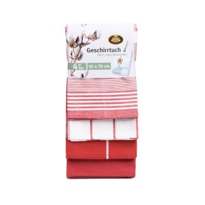 Gözze Geschirrtücher 100% Baumwolle 4er Pack 50x70cm rot Gözze Geschirrtücher 100% Baumwolle 4er Pack 50x70cm rot