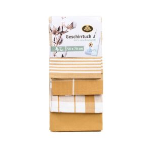 Gözze Geschirrtücher 100% Baumwolle 4er Pack 50x70cm senf Gözze Geschirrtücher 100% Baumwolle 4er Pack 50x70cm senf