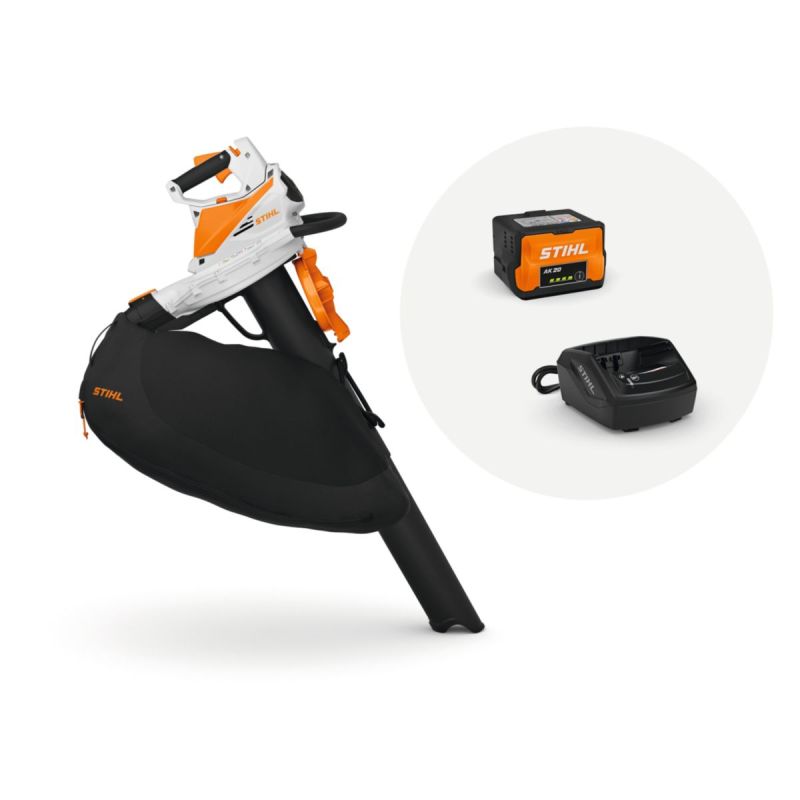 Stihl Akku-Saughäcksler SHA 56 mit Akku und Ladegerät