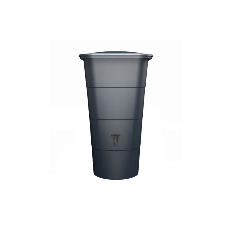 Garantia Regentonne IBIZA eckig 200 L graphite grey inkl. Deckel