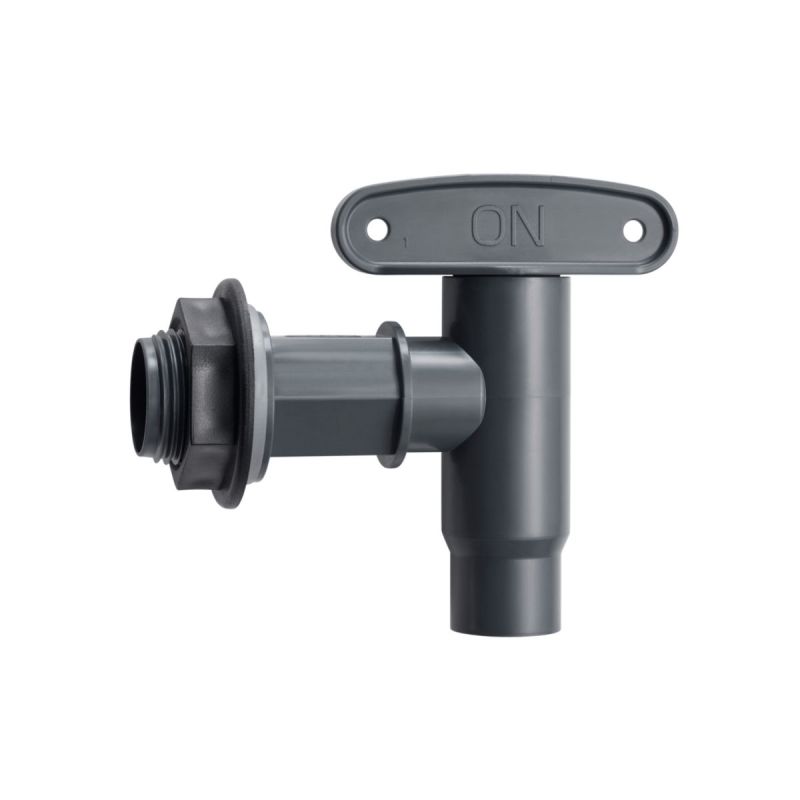Garantia Regentonnen Auslaufhahn 3/4'' graphite grey inkl. Dichtung und Kontermutter