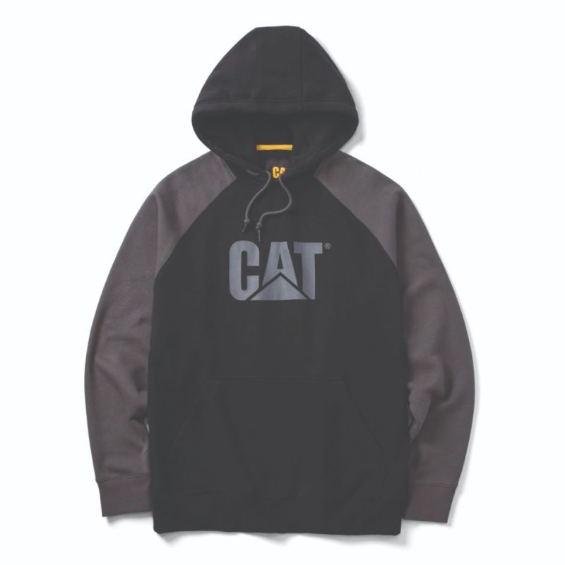 CAT Colorblock Hooded Sweatshirt black-magnet Gr. M