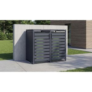 Weka Metall-Mülltonnenbox Gary 2er Weka Metall-Mülltonnenbox Gary 2er