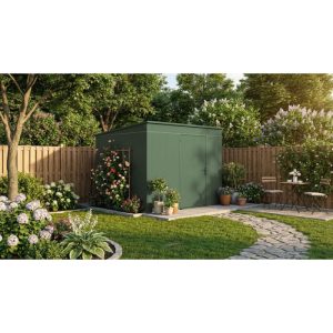Weka Metall-Gerätehaus , 0,7mm, 292 x 298, grün Weka Metall-Gerätehaus , 0,7mm, 292 x 298, grün