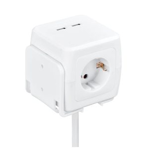 Flector Technik Steckdosenwürfel 4-fach und 2 x USB Flector Technik Steckdosenwürfel 4-fach und 2 x USB