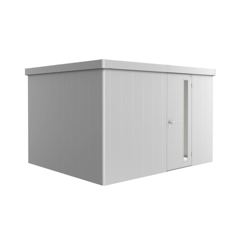 Biohort Gerätehaus Neo 3D Standardtüre silber-metallic