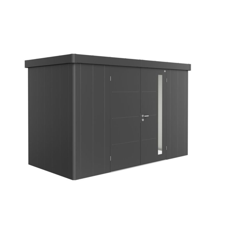 Biohort Gerätehaus Neo 1D Doppeltüre dunkelgrau-metallic