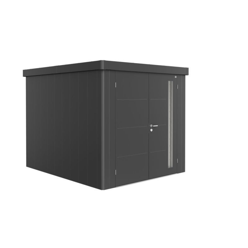 Biohort Gerätehaus Neo 3B Doppeltüre dunkelgrau-metallic