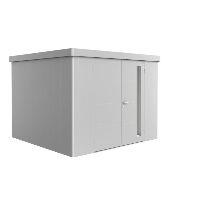 Biohort Gerätehaus Neo 3C Doppeltüre silber-metallic
