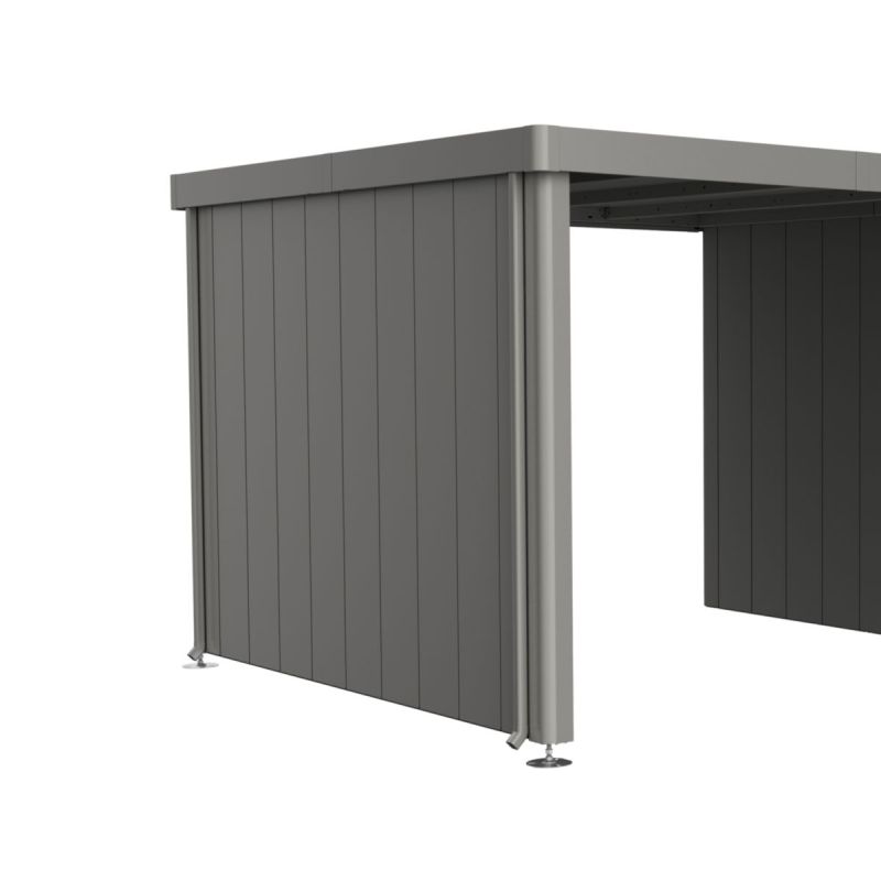 Biohort Seitenwand für Seitendach zu Gerätehaus Neo Gr. 3A/3B/3C/3D quargrau-metallic