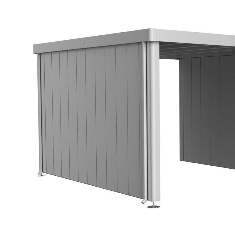 Biohort Seitenwand für Seitendach zu Gerätehaus Neo Gr. 4A/4B/4C/4D silber-metallic