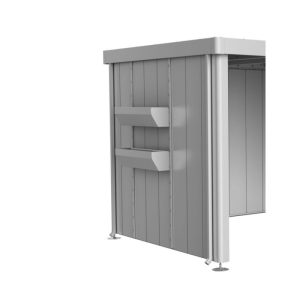 Biohort FloraBoard zu Seitendach Gerätehaus Neo silber-metallic Biohort FloraBoard zu Seitendach Gerätehaus Neo silber-metallic