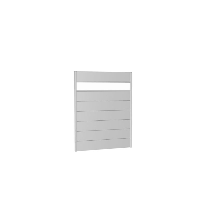 Biohort Wandpaneel für Sichtschutz mit Acrylglas 150x180 silber-metallic