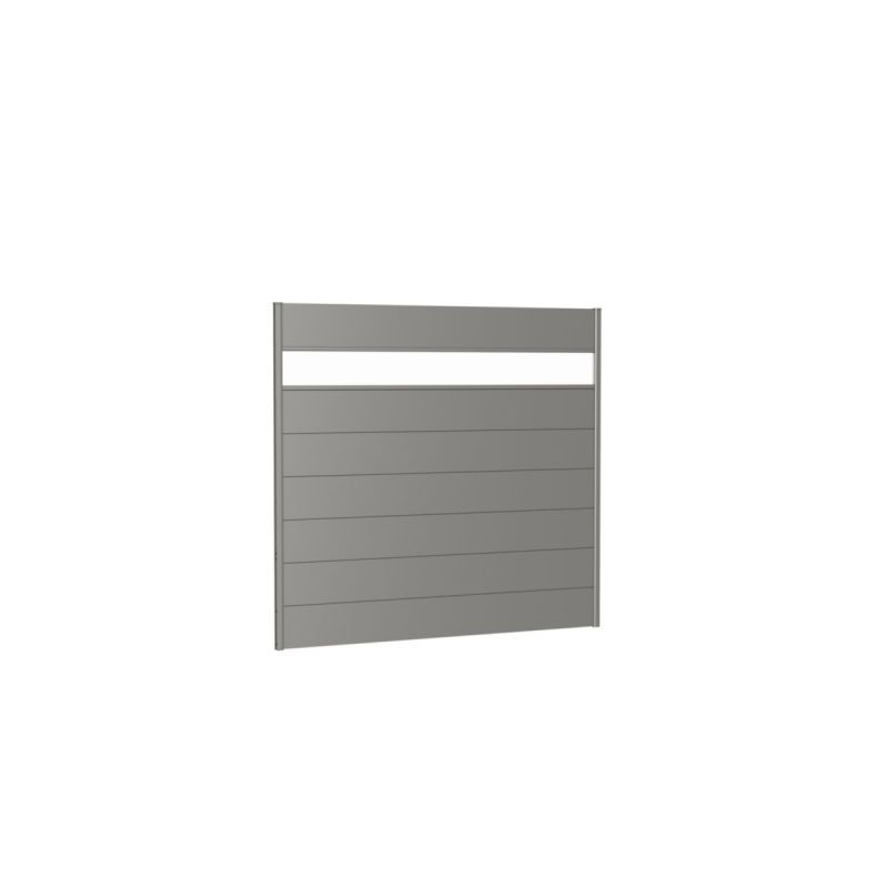Biohort Wandpaneel für Sichtschutz mit Acrylglas 200x180 quarzgrau-metallic