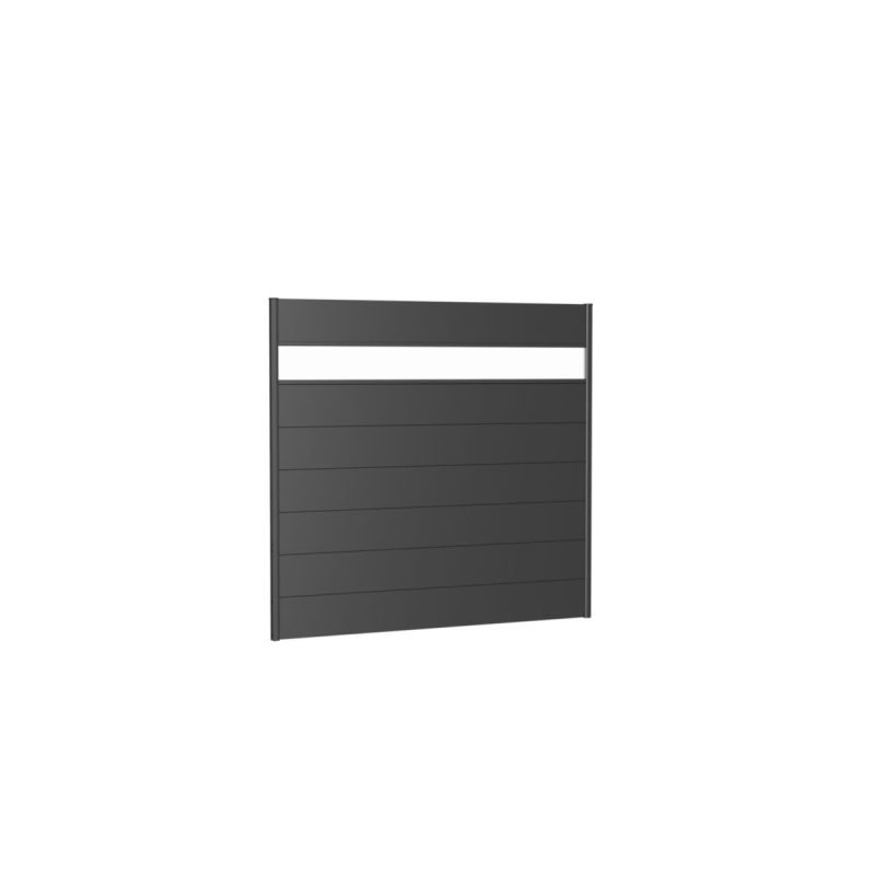 Biohort Wandpaneel für Sichtschutz mit Acrylglas 200x180 dunkelgrau-metallic