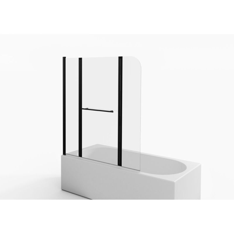 Aurlane Badewannenfaltwand Black Spririt 3 125 x 140 cm