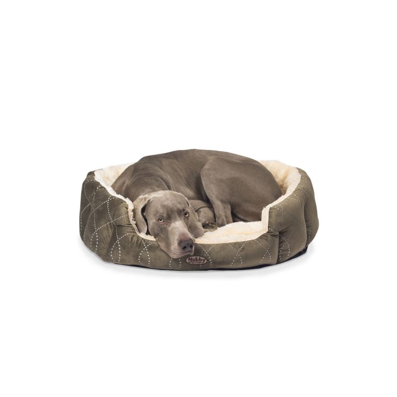Nobby Komfort-Bett Ceno oval 45 x 40 x 19 cm beige/ braun
