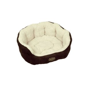 Nobby Komfortbett Taika 55 x 50 x 21 cm braun/ wollweiß