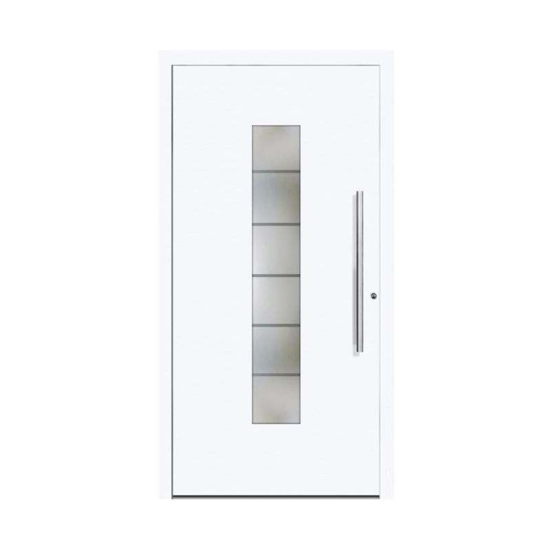 Schüco Aluminium Haustür 108 Lucca Excellent 1000 x 2000 mm RAL9016 DR