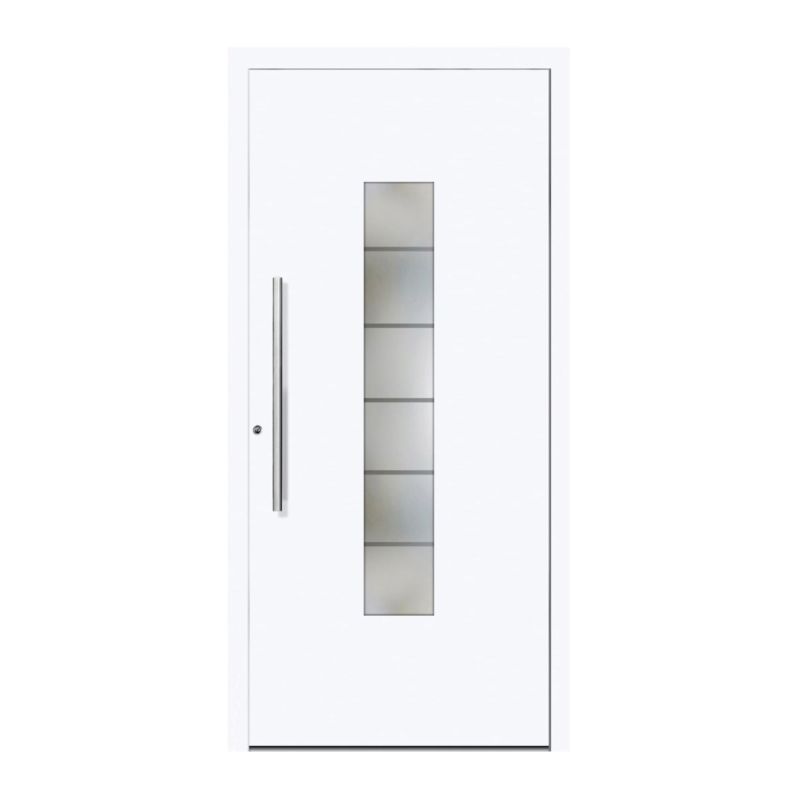 Schüco Aluminium Haustür 108 Lucca Excellent 1000 x 2100 mm RAL9016 DL