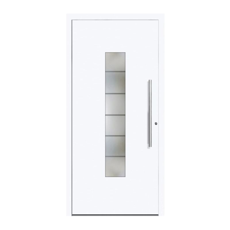 Schüco Aluminium Haustür 108 Lucca Excellent 1000 x 2100 mm RAL9016 DR