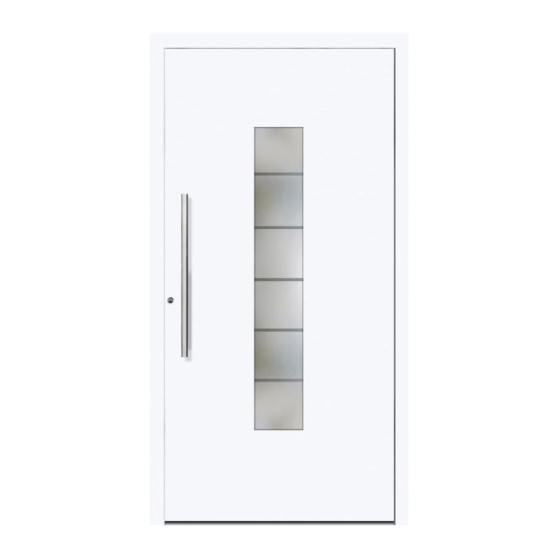 Schüco Aluminium Haustür 108 Lucca Excellent 1100 x 2100 mm RAL9016 DL