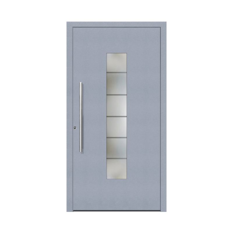 Schüco Aluminium Haustür 108 Lucca Excellent 1000 x 2000 mm RAL9016/7040 DL