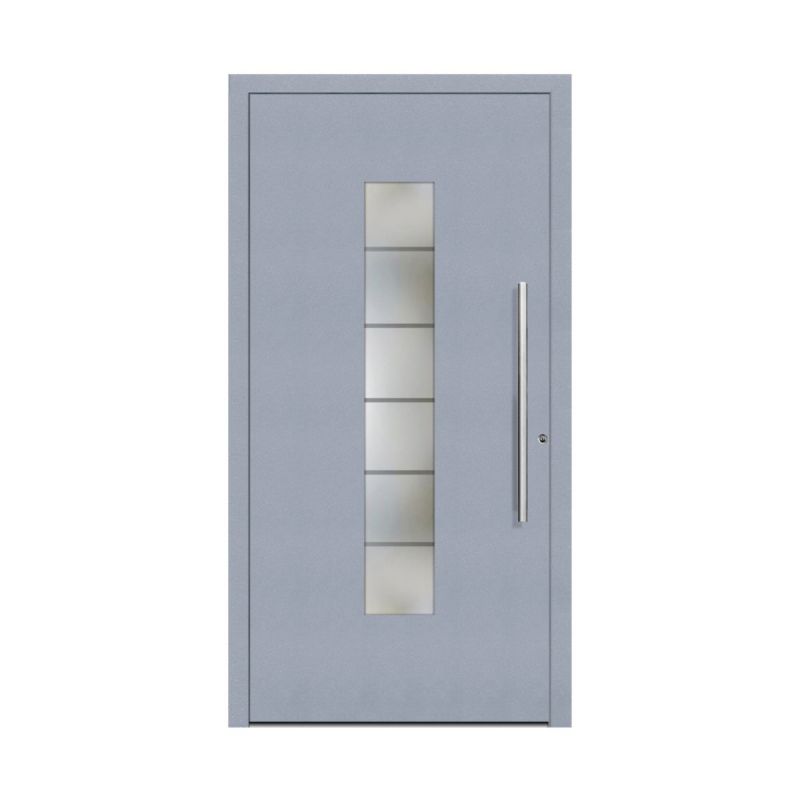 Schüco Aluminium Haustür 108 Lucca Excellent 1000 x 2000 mm RAL9016/7040 DR