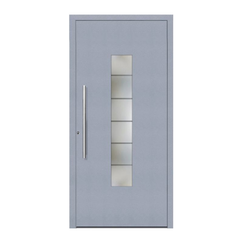 Aluminium-Sicherheitshaustür 108 Lucca weiß Anschlag links 100 x 210 cm