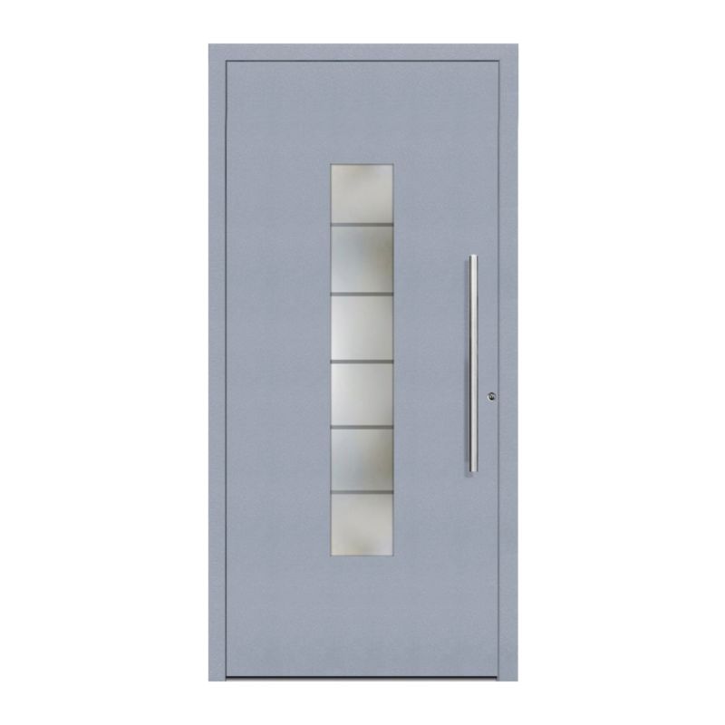 Aluminium-Sicherheitshaustür 108 Lucca weiß Anschlag rechts 100 x 210 cm