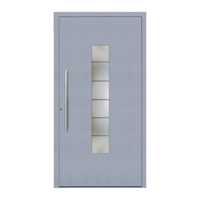 Aluminium-Sicherheitshaustür 108 Lucca weiß Anschlag links 110 x 210 cm