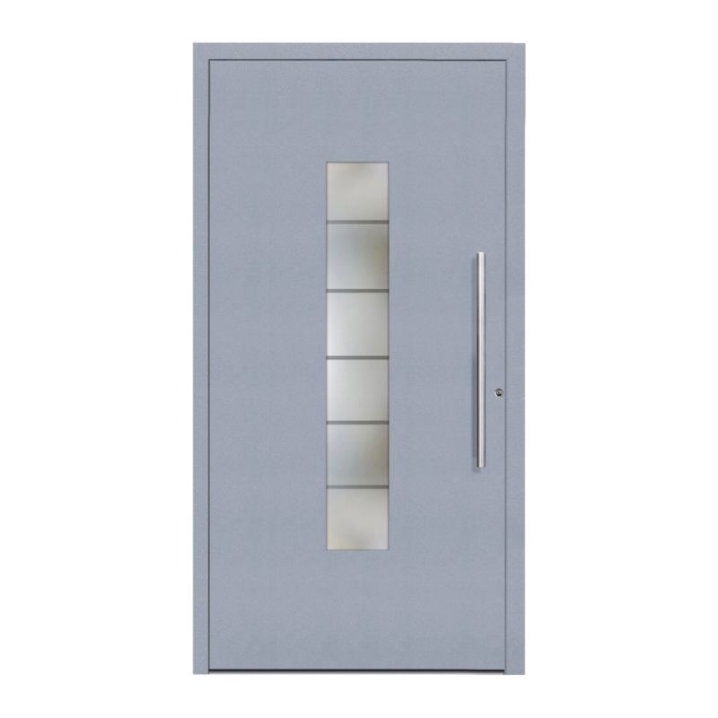 Aluminium-Sicherheitshaustür 108 Lucca weiß Anschlag rechts 110 x 210 cm