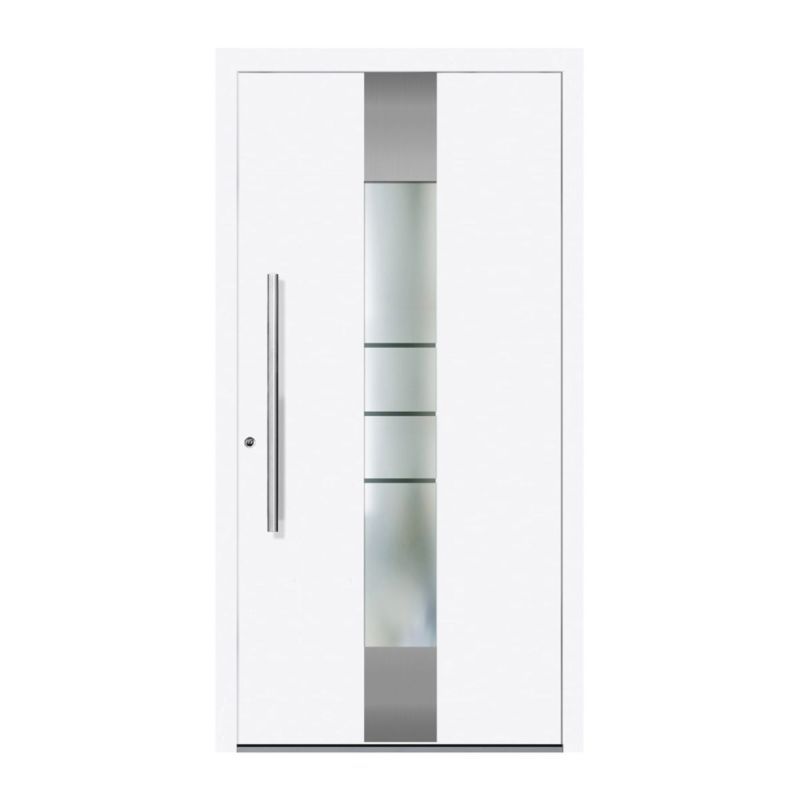 Schüco Aluminium Haustür 600 Catania Excellent 1100 x 2100 mm RAL9016 DL