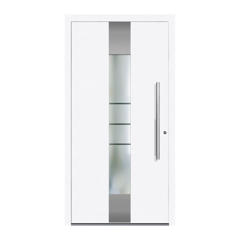 Schüco Aluminium Haustür 600 Catania Excellent 1100 x 2100 mm RAL9016 DR