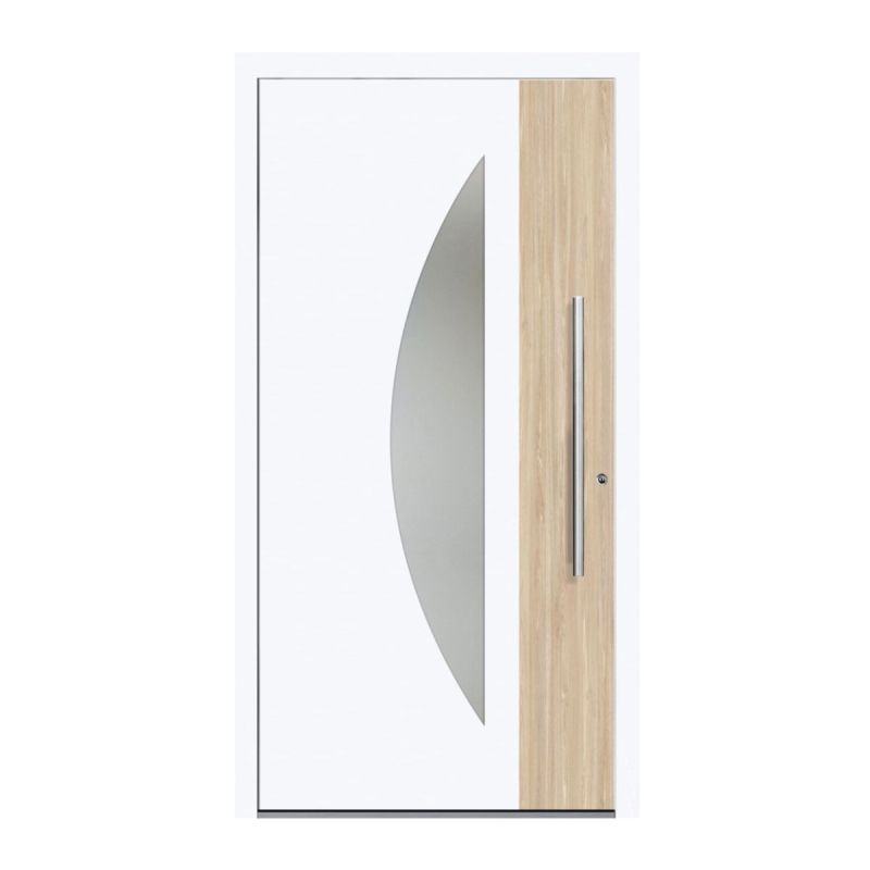 Schüco Aluminium Haustür 109 Modena Excellent 1100 x 2100 mm RAL9016 DR