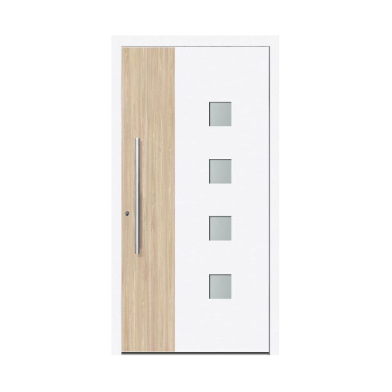 Schüco Aluminium Haustür 110 Messina Excellent 1100 x 2100 mm RAL9016 DL