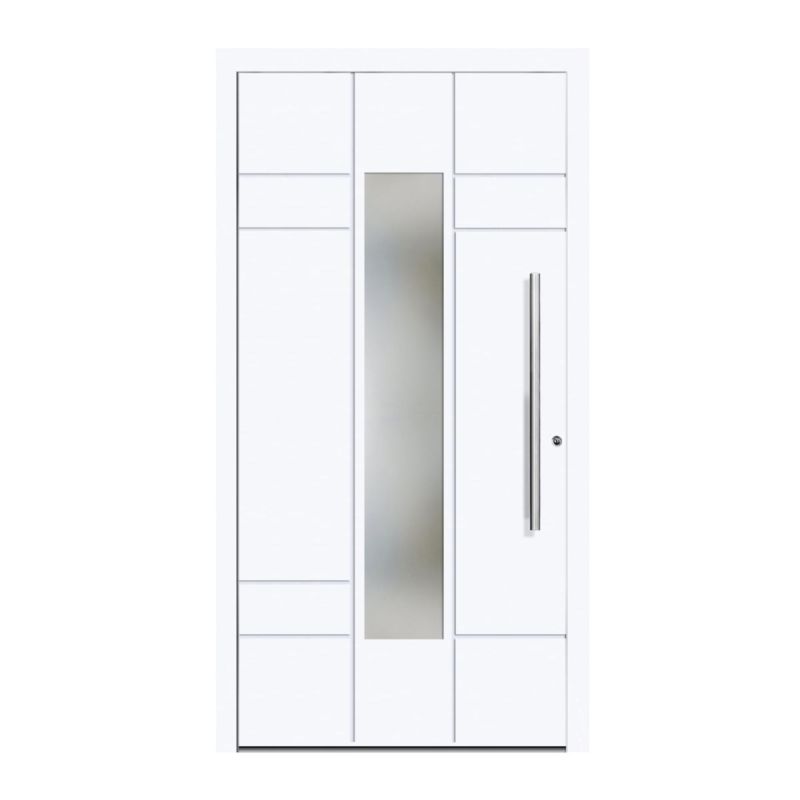 Schüco Aluminium Haustür 603 Como Excellent 1100 x 2100 mm RAL9016 DR