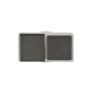 Kombi. A/W-Steckdose AP grau lose Kombi. A/W-Steckdose AP grau lose