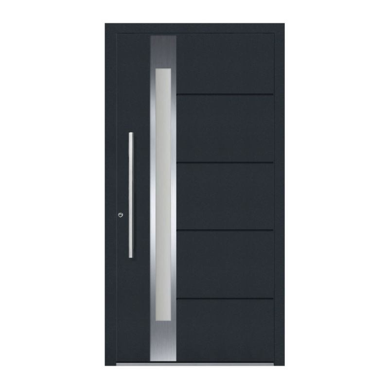 Schüco Aluminium Haustür 100 Rom Excellent 1100 x 2100 mm RAL9016/7016 DL
