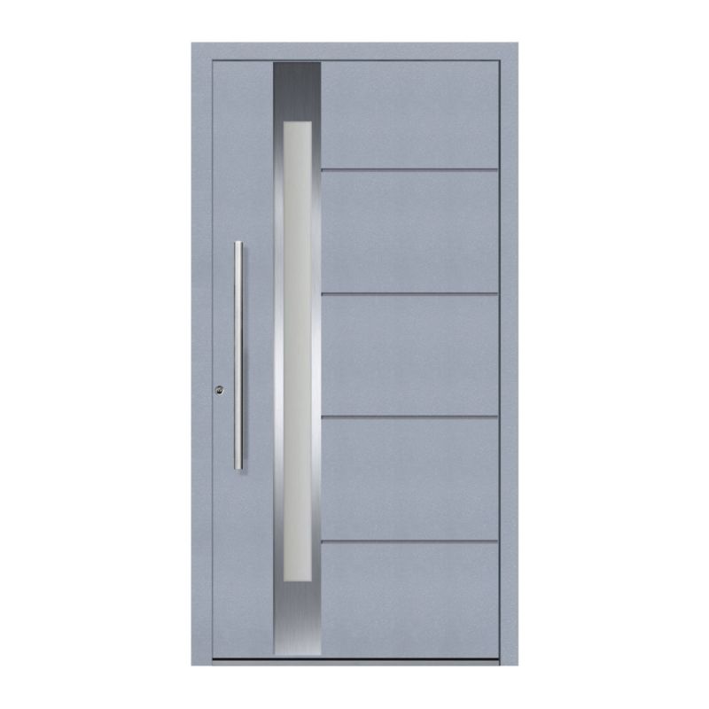 Schüco Aluminium Haustür 100 Rom Excellent 1100 x 2100 mm RAL9016/7040 DL