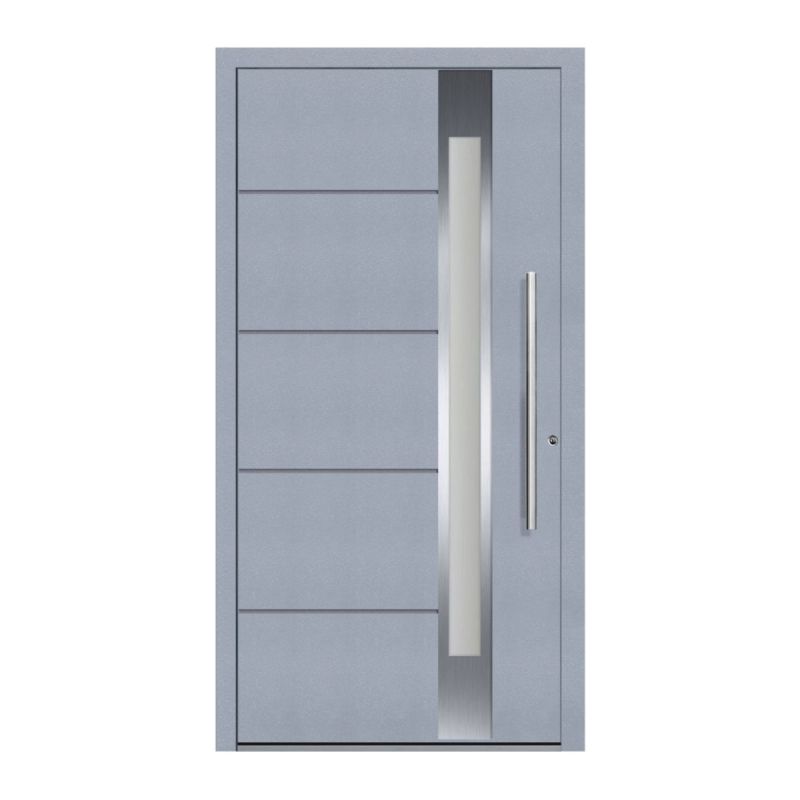 Schüco Aluminium Haustür 100 Rom Excellent 1100 x 2100 mm RAL9016/7040 DR