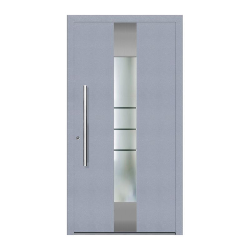 Schüco Aluminium Haustür 600 Catania Excellent 1100 x 2100 mm RAL9016/7040 DL