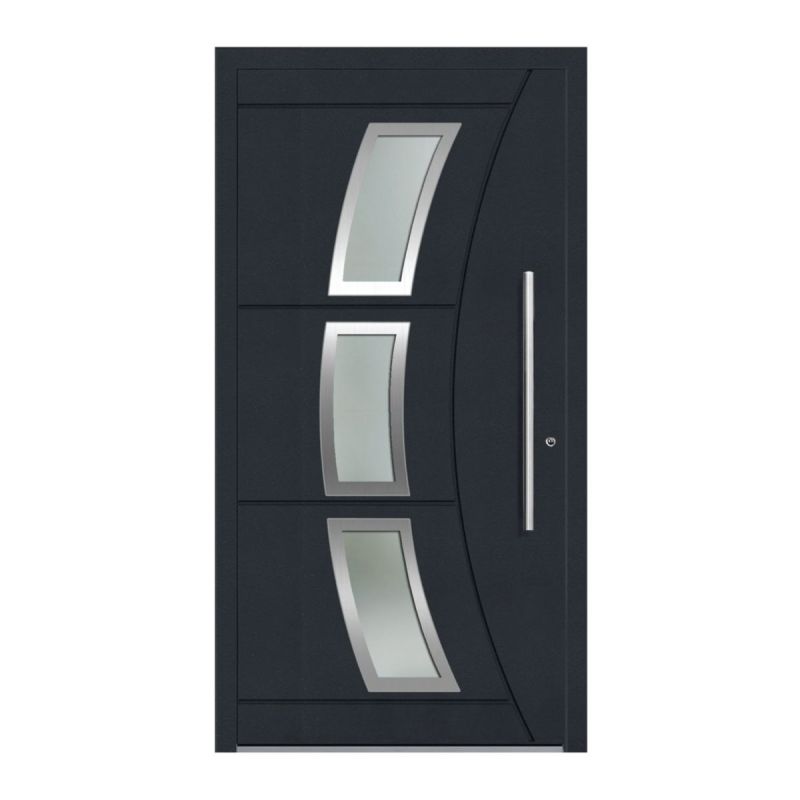 Schüco Aluminium Haustür 601 Venedig Excellent 1100 x 2100 mm RAL9016/7016 DR