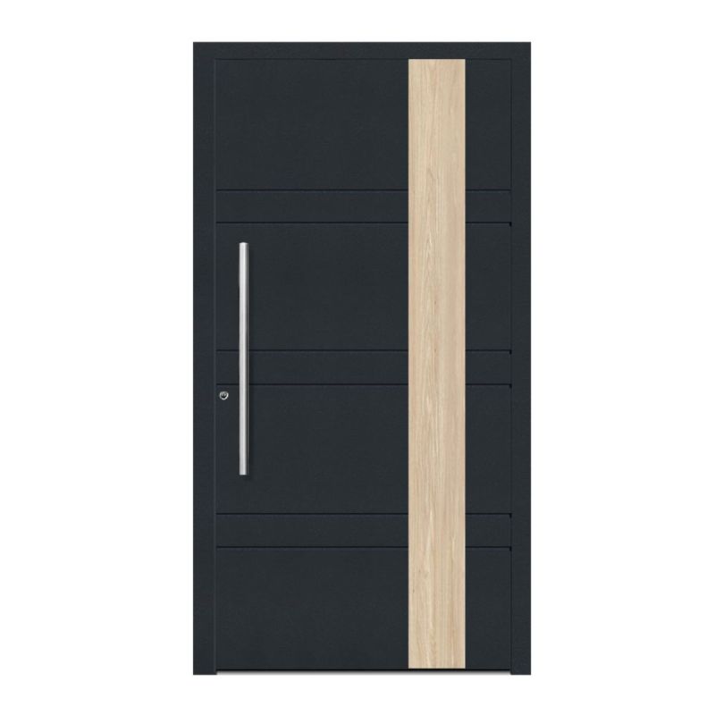 Schüco Aluminium Haustür 805 Monza Excellent 1100 x 2100 mm RAL9016/7016 DL