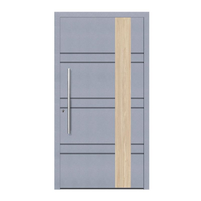 Schüco Aluminium Haustür 805 Monza Excellent 1100 x 2100 mm RAL9016/7040 DL