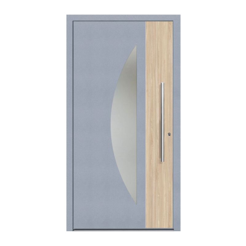 Schüco Aluminium Haustür 109 Modena Excellent 1100 x 2100 mm RAL9016/7040 DR