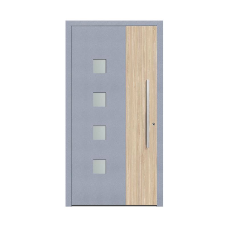 Schüco Aluminium Haustür 110 Messina Excellent 1100 x 2100 mm RAL9016/7040 DR