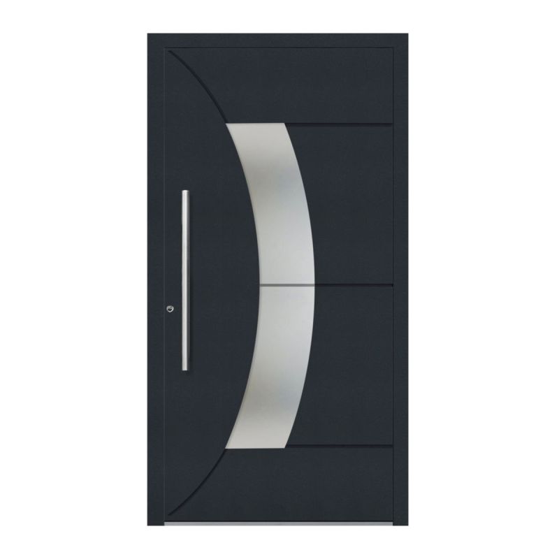 Schüco Aluminium Haustür 602 Verona Excellent 1100 x 2100 mm RAL9016/7016 DL