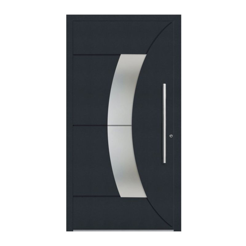 Schüco Aluminium Haustür 602 Verona Excellent 1100 x 2100 mm RAL9016/7016 DR