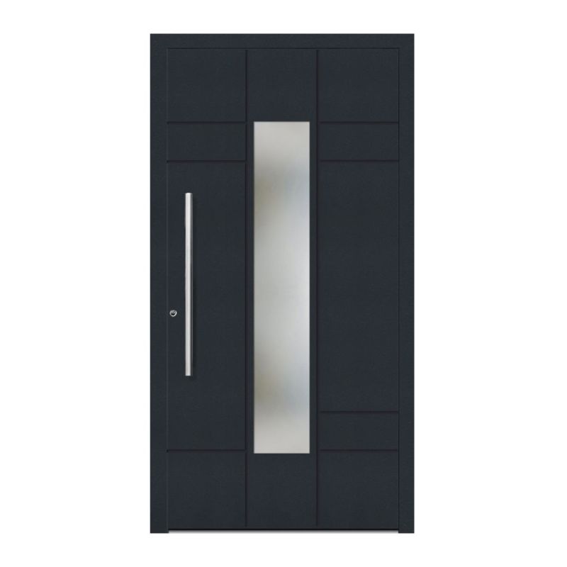 Schüco Aluminium Haustür 603 Como Excellent 1100 x 2100 mm RAL9016/7016 DL
